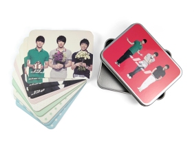 JYJ memo cards red metal box cute paper featured